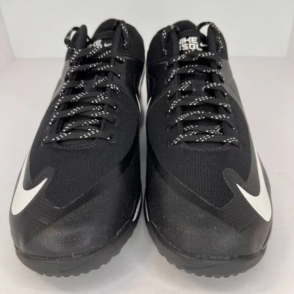 Nike Mens 684690-010 Black White Lunarlon MVP Pregame Size 12 Baseball Shoes