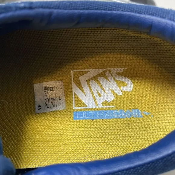 Vans Paradoxxx Blue Suede Gum Sneakers Size M 7 / W 8.5 Low Top Ultra Cush Shoes